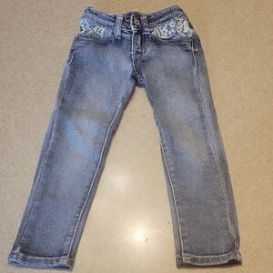 Firefly Kids Skinny Jeans Size 3T with Lace Accents on Pockets Denim Casual
